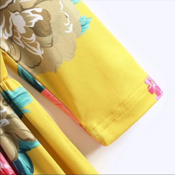 🍁LAST ONE SIZE 5 Toddler Girls Floral Maxi Dress - Picture 5 of 6